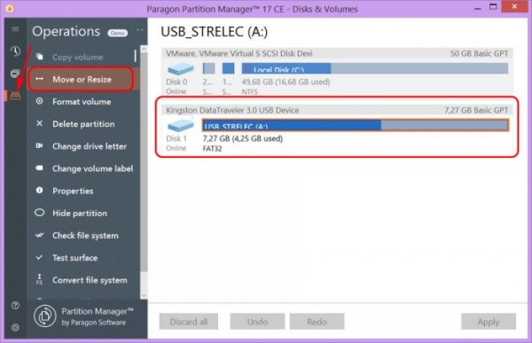  Как создать на флешке с FAT32 раздел с NTFS программой Paragon Hard Disk Manager 17 
