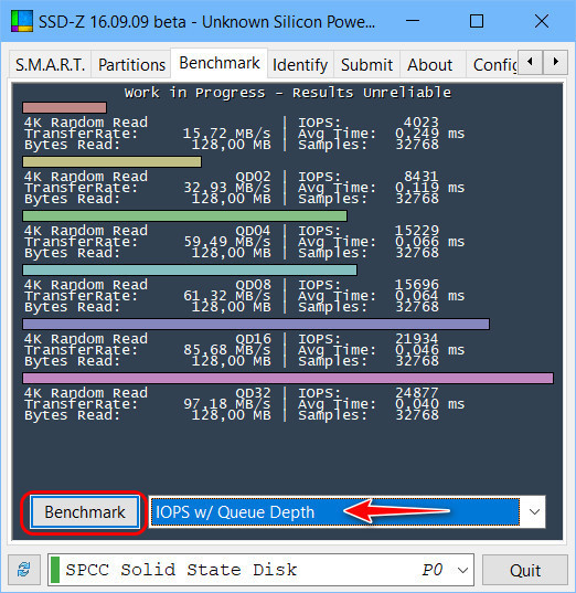  Диагностика SSD-диска программой SSD-Z 