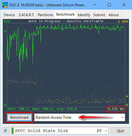  Диагностика SSD-диска программой SSD-Z 